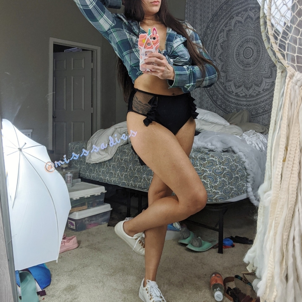 Black High Waist Bikini Bottoms